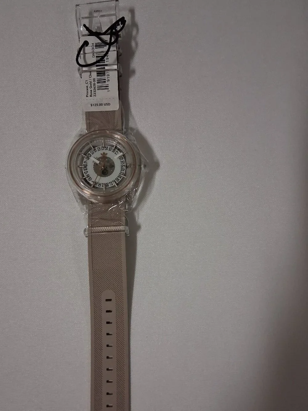 Adidas Men's Process C2 Rose Gold Dial Beige Rubber Watch – Model Z23 2628-00